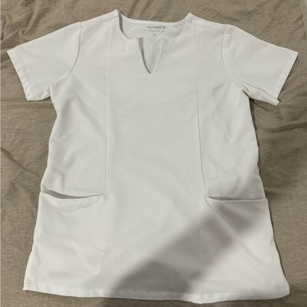 Mandala White Scrub Top